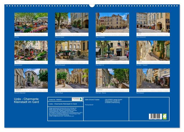 Produktbild: Uz&eacute;s - Charmante Kleinstadt im Gard (Wandkalender 2026 DIN A2 quer), CALVENDO Monatskalender