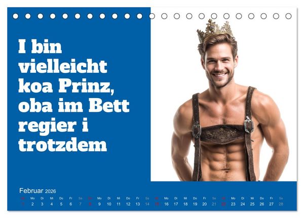 Produktbild: Bayerisch flirten, Gspusi! Bayern Kalender mit Dialekt und Mundart (Tischkalender 2026 DIN A5 quer), CALVENDO Monatskalender