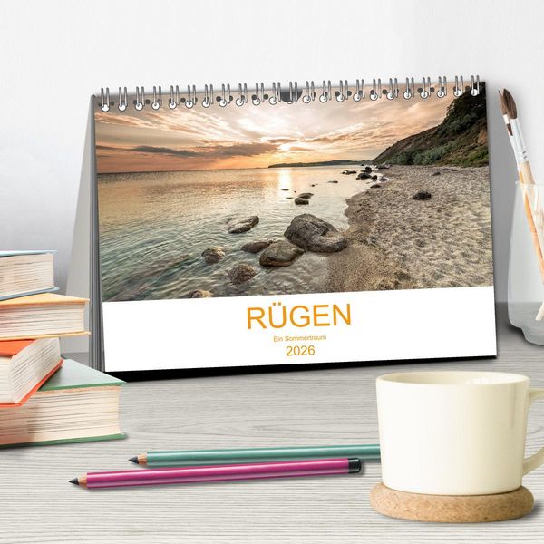 Produktbild: R&uuml;gen ein Sommertraum (Tischkalender 2026 DIN A5 quer), CALVENDO Monatskalender