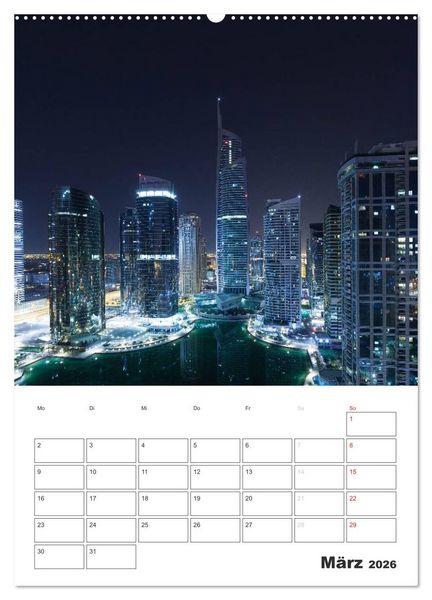 Produktbild: Vertical Dubai 2026 (hochwertiger Premium Wandkalender 2026 DIN A2 hoch), Kunstdruck in Hochglanz