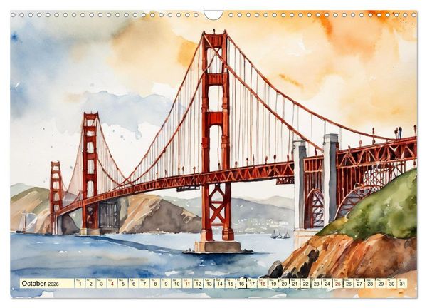 Produktbild: The most famous bridges in the world (Wall Calendar 2026 DIN A3 landscape), CALVENDO 12 Month Wall Calendar