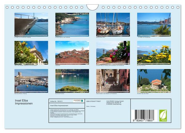 Produktbild: Insel Elba Impressionen (Wandkalender 2026 DIN A4 quer), CALVENDO Monatskalender