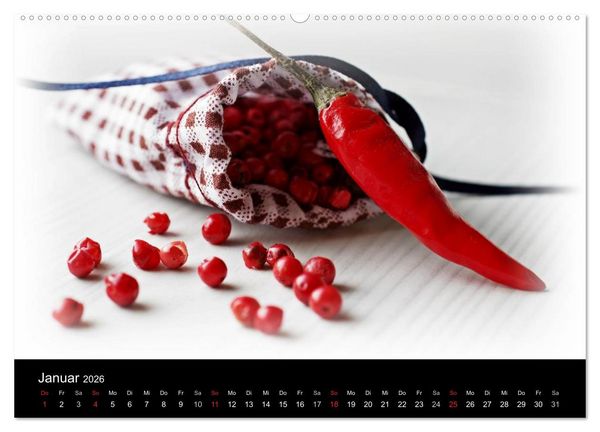 Produktbild: Hot Chili K&uuml;chen Kalender (hochwertiger Premium Wandkalender 2026 DIN A2 quer), Kunstdruck in Hochglanz