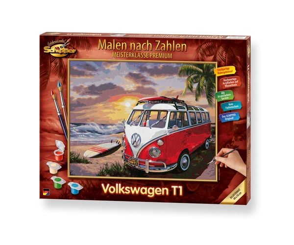 Schipper 609130861 - Malen nach Zahlen, Volkswagen T1, VW-Bulli, 50 x 40 cm