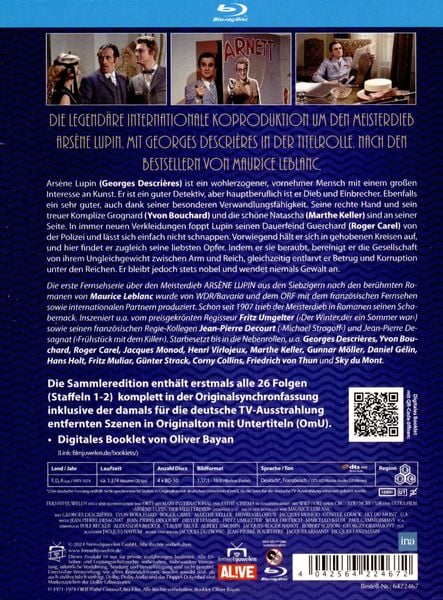 Produktbild: Ars&egrave;ne Lupin - Der Meisterdieb - Komplettbox (Staffeln 1-2) (Fernsehjuwelen) [4 BRs]