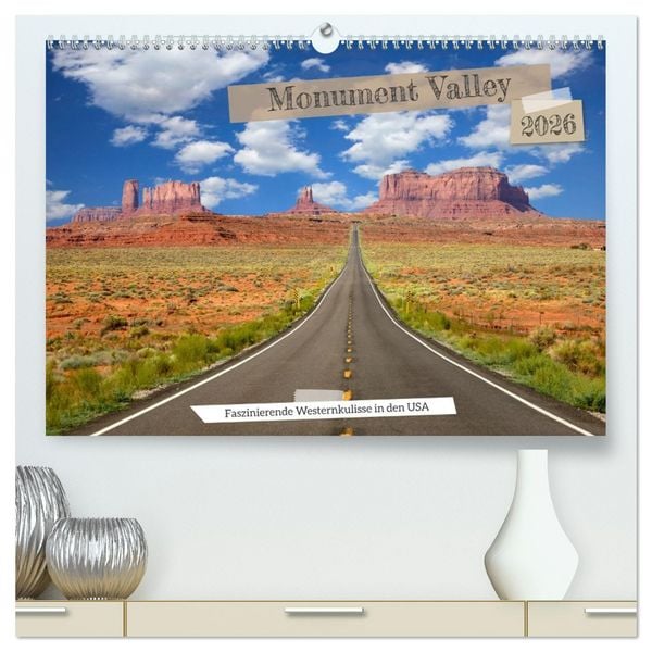 Produktbild: Monument Valley - Faszinierende Westernkulisse in den USA (hochwertiger Premium Wandkalender 2026 DIN A2 quer), Kunstdruck in Hochglanz