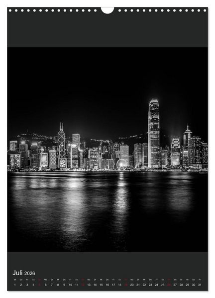 Produktbild: Hongkong schwarzwei&szlig; (Wandkalender 2026 DIN A3 hoch), CALVENDO Monatskalender