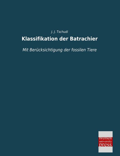 Produktbild: Klassifikation der Batrachier