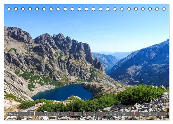 Produktbild: Korsika - Weitwanderweg GR 20 (Tischkalender 2026 DIN A5 quer), CALVENDO Monatskalender