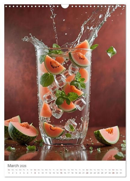 Produktbild: Pure refreshment - Infused water (Wall Calendar 2026 DIN A3 portrait), CALVENDO 12 Month Wall Calendar