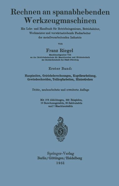 Produktbild: Rechnen an spanabhebenden Werkzeugmaschinen
