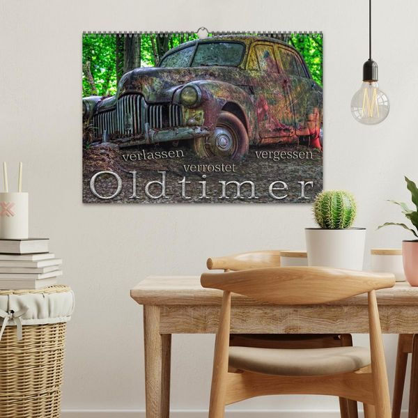 Produktbild: Oldtimer - verlassen verrostet vergessen (Wandkalender 2026 DIN A3 quer), CALVENDO Monatskalender