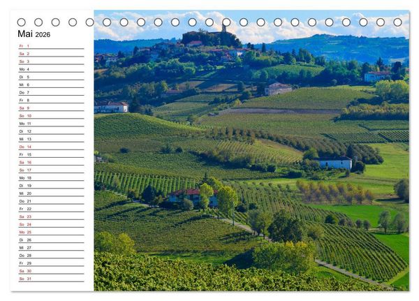 Produktbild: Piemont und Turin (Tischkalender 2026 DIN A5 quer), CALVENDO Monatskalender