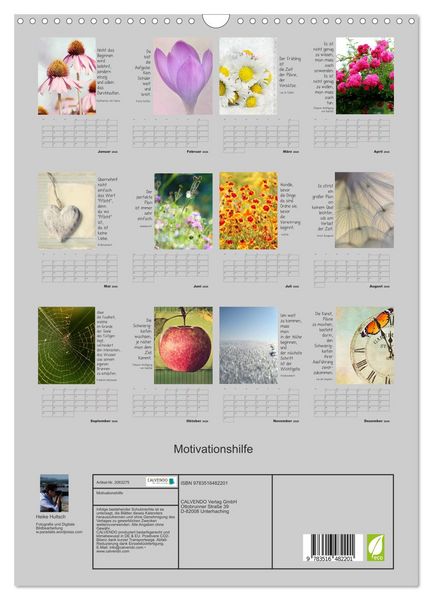 Produktbild: Motivationshilfe (Wandkalender 2026 DIN A3 hoch), CALVENDO Monatskalender