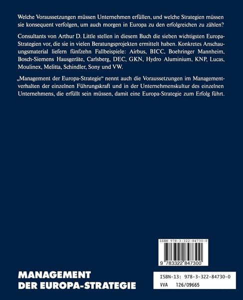 Produktbild: Management der Europa-Strategie