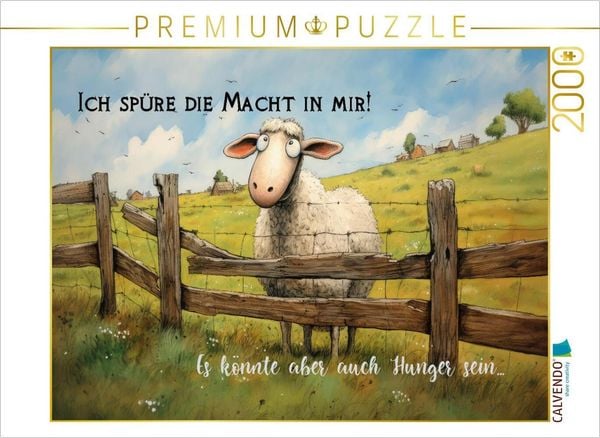 CALVENDO Puzzle Schafmacht | 2000 Teile Lege-Größe 90x67cm Foto-Puzzle für glückliche Stunden