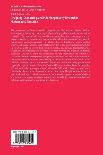 Produktbild: Designing, Conducting, and Publishing Quality Research in Mathematics Education