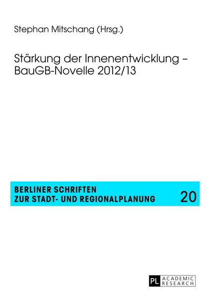 Produktbild: St&auml;rkung der Innenentwicklung &ndash; BauGB-Novelle 2012/13