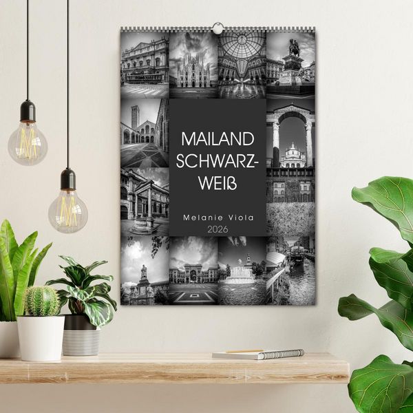 Produktbild: MAILAND SCHWARZWEI&szlig; (Wandkalender 2026 DIN A2 hoch), CALVENDO Monatskalender