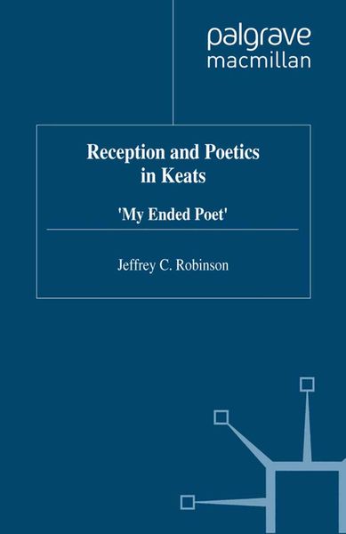 Produktbild: Reception and Poetics in Keats