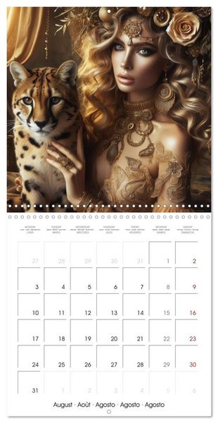 Produktbild: Sensual Women and Exotic Wildlife (Wall Calendar 2026 12 &times; 12 Inch) CALVENDO 12 Month Wall Calendar