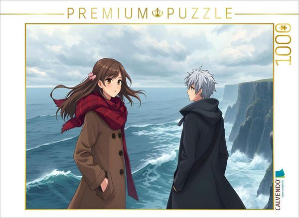 Produktbild: CALVENDO Puzzle Der Fremde an den Klippen | 1000 Teile Lege-Gr&ouml;&szlig;e 64x48cm Foto-Puzzle f&uuml;r gl&uuml;ckliche Stunden