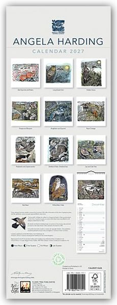 Produktbild: Angela Harding &ndash; Slimline-Kalender 2027 &ndash; Original Flame Tree Publishing-Kalender Slimeline [Kalender]