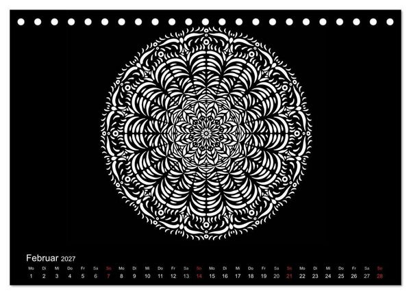 Produktbild: Entspannung und Ruhe durch Mandalas (Tischkalender 2027 DIN A5 quer), CALVENDO Monatskalender