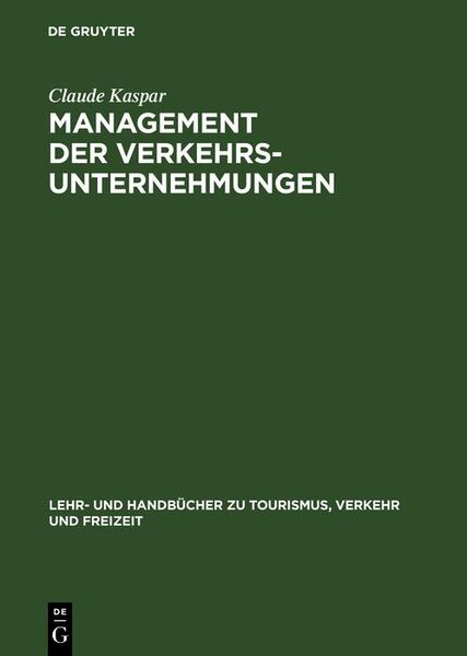 Produktbild: Management der Verkehrsunternehmungen