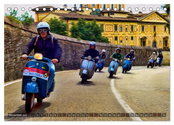 Produktbild: Vespazieren (Tischkalender 2026 DIN A5 quer), CALVENDO Monatskalender