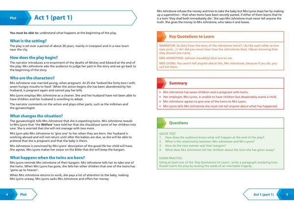 Produktbild: Blood Brothers: AQA GCSE 9-1 Grade English Literature Text Guide