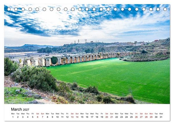 Produktbild: TURKISH RIVIERA Ancient echoes and azure coasts (Desk Calendar 2027 DIN A5 landscape), CALVENDO 12 Month DeskCalendar