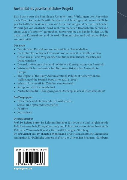 Produktbild: Austerit&auml;t als gesellschaftliches Projekt