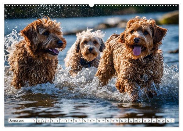 Produktbild: Begeisterte Wasserratten (hochwertiger Premium Wandkalender 2026 DIN A2 quer), Kunstdruck in Hochglanz