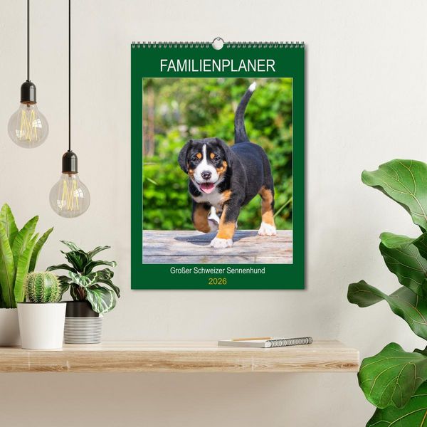 Produktbild: Familienplaner Gro&szlig;er Schweizer Sennenhund (Wandkalender 2026 DIN A3 hoch), CALVENDO Monatskalender