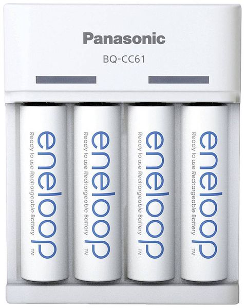 Panasonic BQ-CC61 + eneloop AA Rundzellen-Ladegerät NiMH Micro (AAA), Mignon (AA)