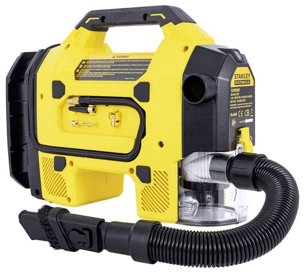 Produktbild: STANLEY SXVI02001 Akku-Kompressor 10 bar 12V Adapter zum Betrieb per Kabel, Digitales Display