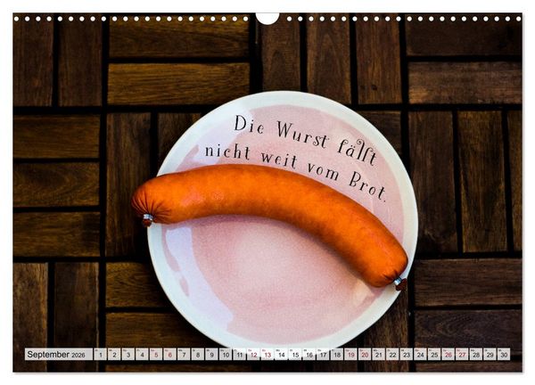 Produktbild: Wurstkalender. Es geht um die Wurst. (Wandkalender 2026 DIN A3 quer), CALVENDO Monatskalender