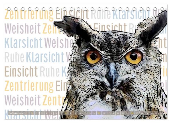 Produktbild: Mein wildes Krafttier und seine spirituellen Werte. (Tischkalender 2026 DIN A5 quer), CALVENDO Monatskalender