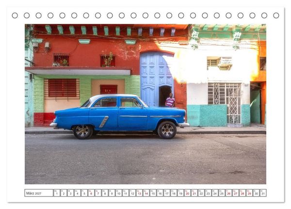 Produktbild: Amerikanische Legenden, unterwegs auf Kubas Stra&szlig;en (Tischkalender 2027 DIN A5 quer), CALVENDO Monatskalender