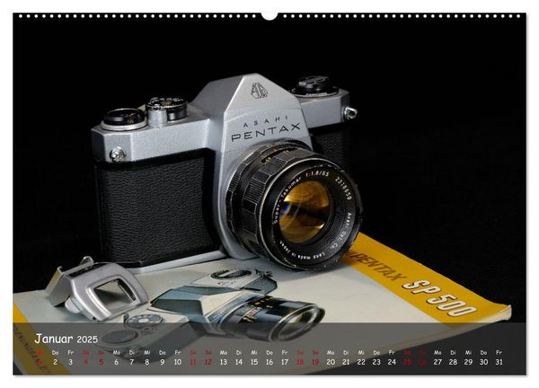 Produktbild: Legend&auml;re Kameras der Marke Pentax (hochwertiger Premium Wandkalender 2025 DIN A2 quer), Kunstdruck in Hochglanz