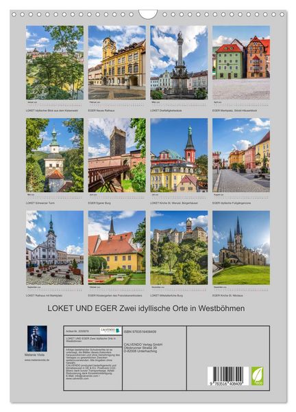 Produktbild: LOKET UND EGER Zwei idyllische Orte in Westb&ouml;hmen (Wandkalender 2026 DIN A3 hoch), CALVENDO Monatskalender
