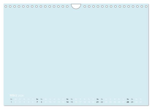 Produktbild: Bastelkalender - hell Blau (Wandkalender 2026 DIN A4 quer), CALVENDO Monatskalender
