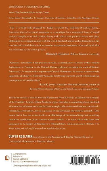 Produktbild: Critical Humanism of the Frankfurt School as Social Critique