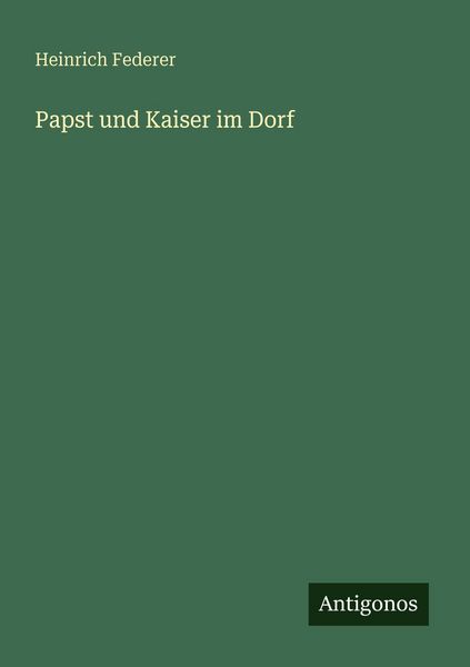 Produktbild: Papst und Kaiser im Dorf
