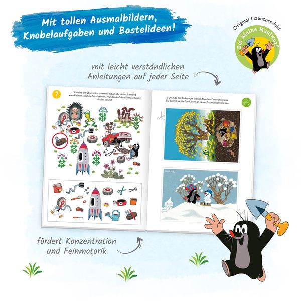 Produktbild: Tr&ouml;tsch Der kleine Maulwurf Mein Spiel- und Malbuch