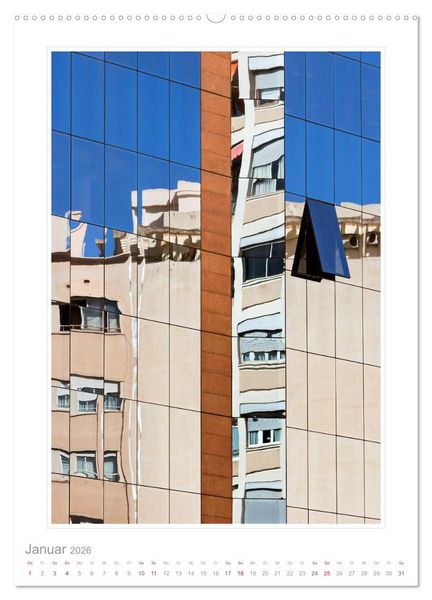 Produktbild: Spiegelungen in der Architektur (hochwertiger Premium Wandkalender 2026 DIN A2 hoch), Kunstdruck in Hochglanz