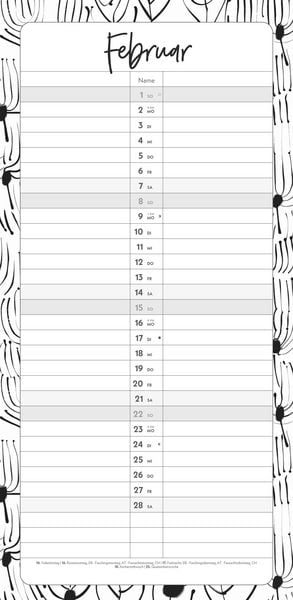 Produktbild: Termine für 2 Black and White 2026 Familienplaner - Timer - Termin-Planer - Couple-Kalender - Familien-Kalender - 22x45