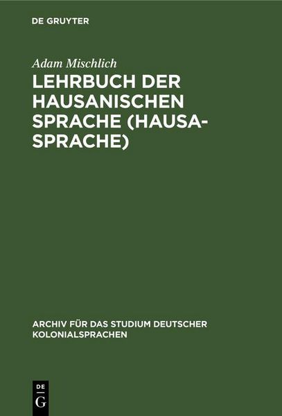Produktbild: Lehrbuch der hausanischen Sprache (Hausa-Sprache)