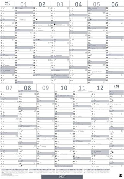 Produktbild: Mega-Posterplaner, silber 2027